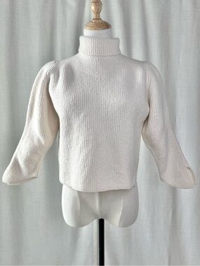 Forte Forte My Knit Cashmere Wool Rib Turtleneck Sweater Batida Size US 2